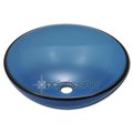 Polaris Sinks Polaris Sink P106A Aqua Colored Glass Vessel Sink P106A